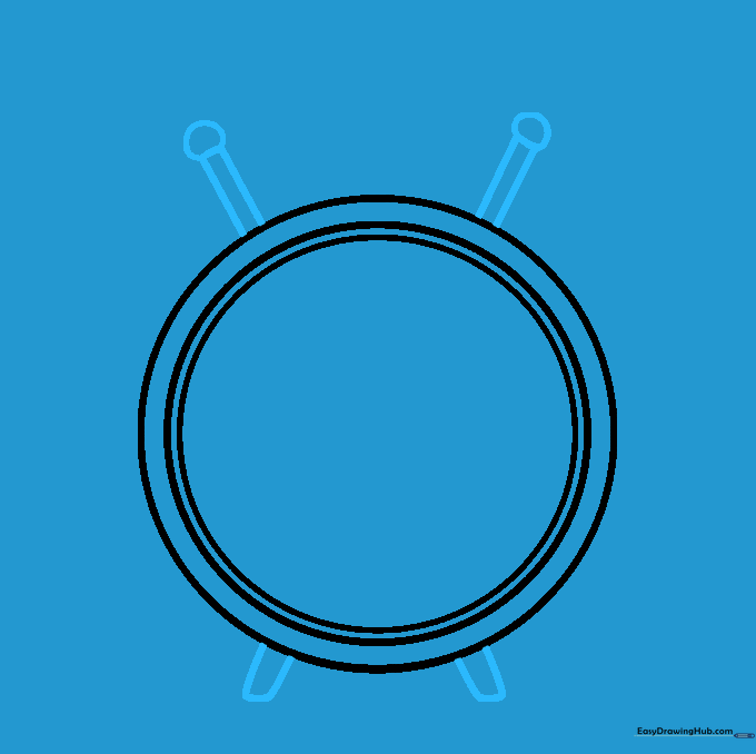Two small arm-like structures extending from the top of the clock.
