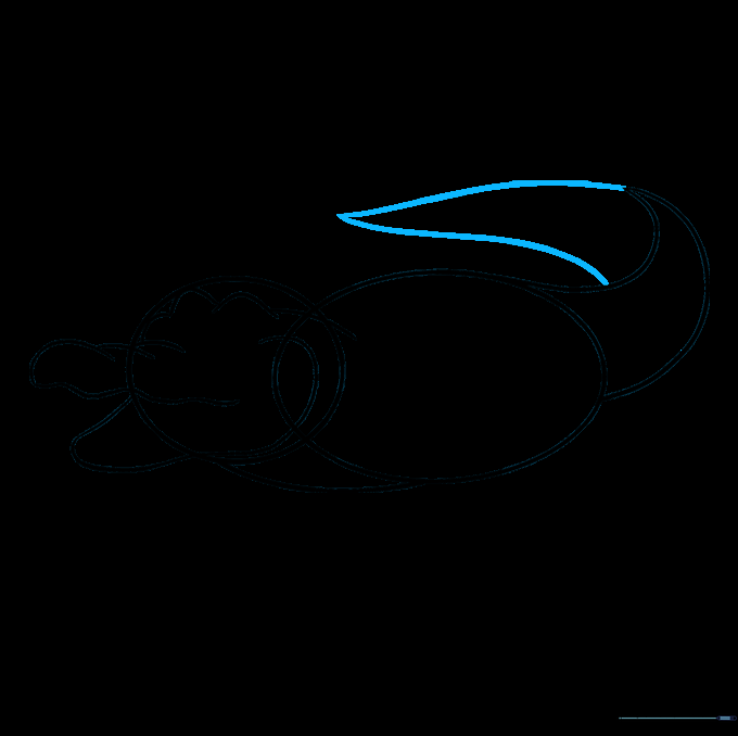 Adding a curve to the tail for a three-dimensional effect.