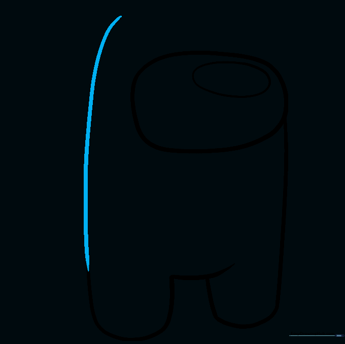 The side of the character's torso being outlined.