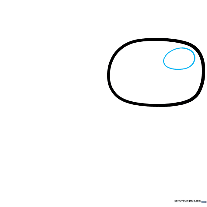 An egg-shaped visor added to the upper right section of the ghost's body.