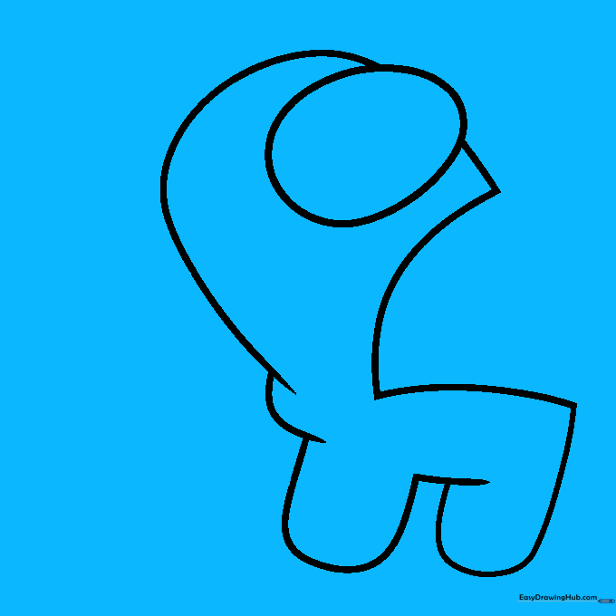 Adding the rectangular backpack shape to the back of the character.