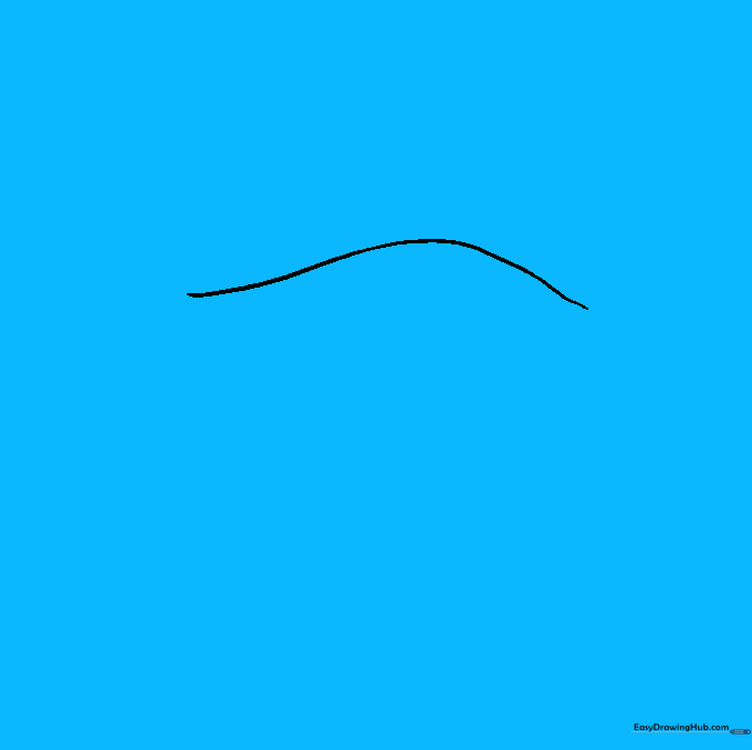 Two overlapping curved lines forming the bottom section of the angler fish body.