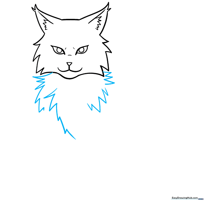 Anime cat head connected to a furry chest and shoulder outline