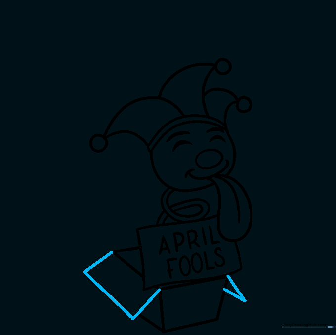 Drawing the open flaps of the box using simple geometric shapes.