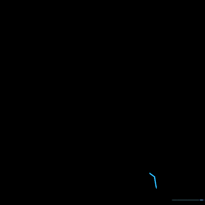 The completed diamond-shaped nock at the bottom of the arrow.