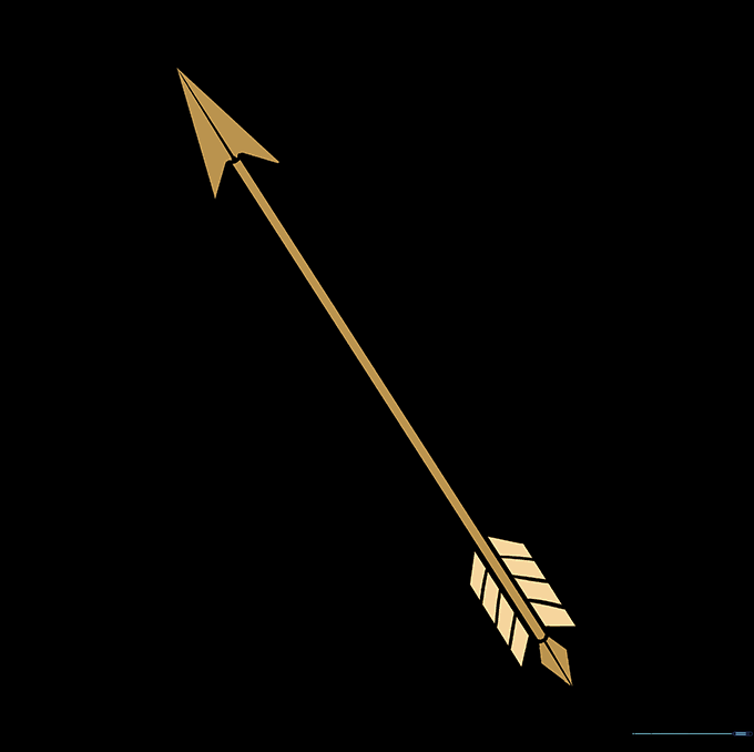 A fully colored and detailed arrow illustration.