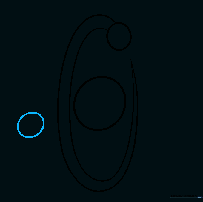 A second electron circle added outside the first orbital path.