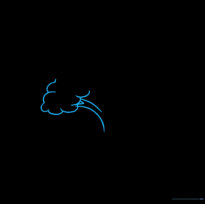 Tree drawing with an additional branch extending to the left and a new leaf cluster.
