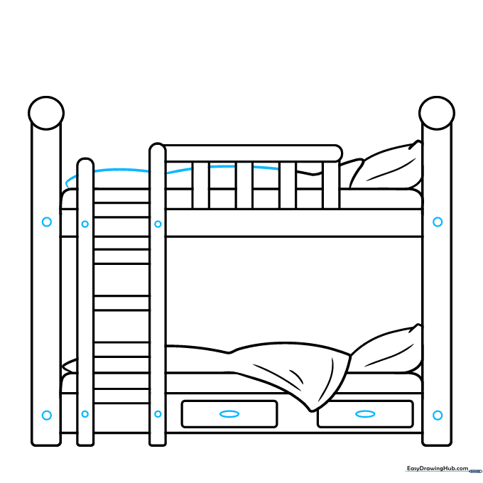 Adding final details like drawer pulls and bedpost fasteners.