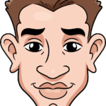 A colorful, friendly caricature portrait designed for beginner artists.