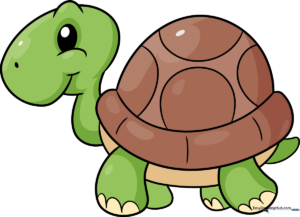 A colorful, friendly cartoon turtle illustration, perfect for kids to learn from.