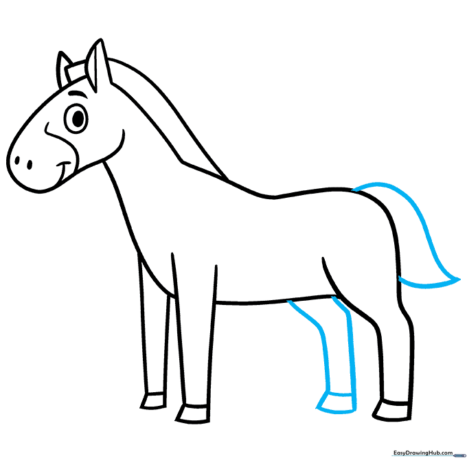 Finalizing the legs and adding a simple tail.