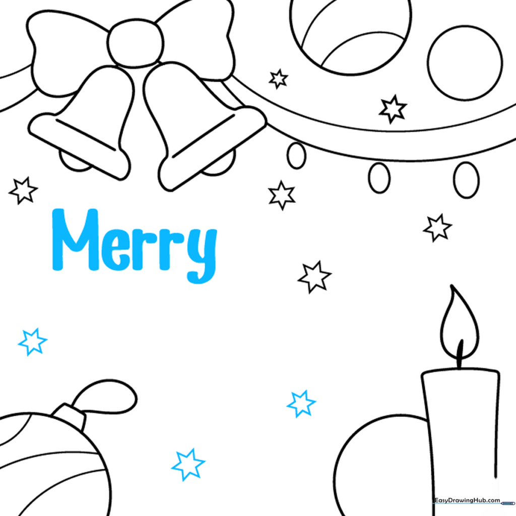 The word 'Merry' written in bold letters above the drawing.