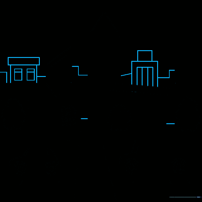Adding distant buildings to complete the city skyline.