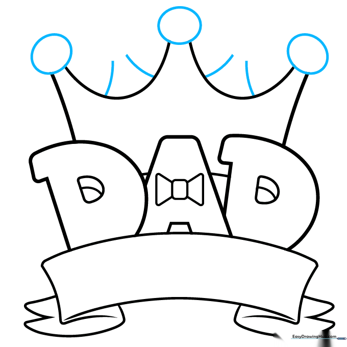 The crown now features jewel-like circles on top of each point, adding a decorative element.