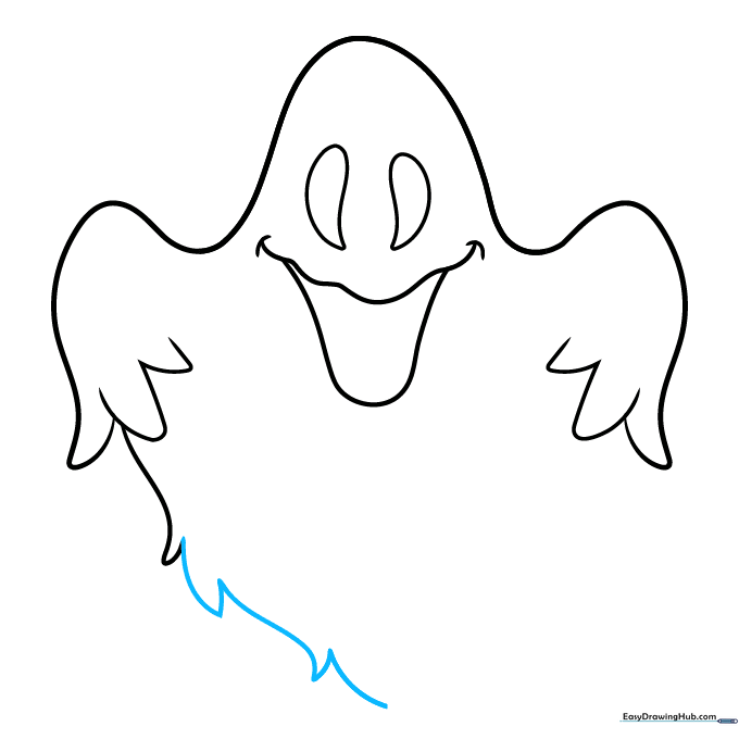 Jagged, pointed lines forming the bottom edge of the ghost's body.