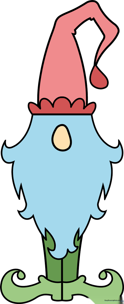 Colorful illustration of a friendly garden gnome standing on a white background.