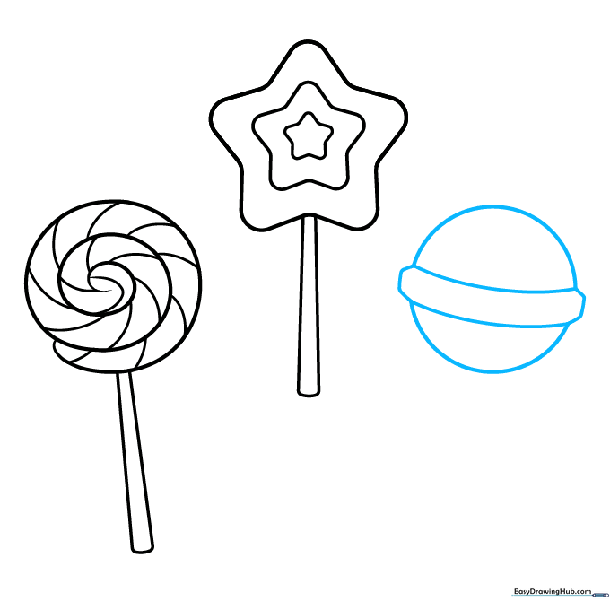 Sketching a third lollipop with a Saturn-like ring design