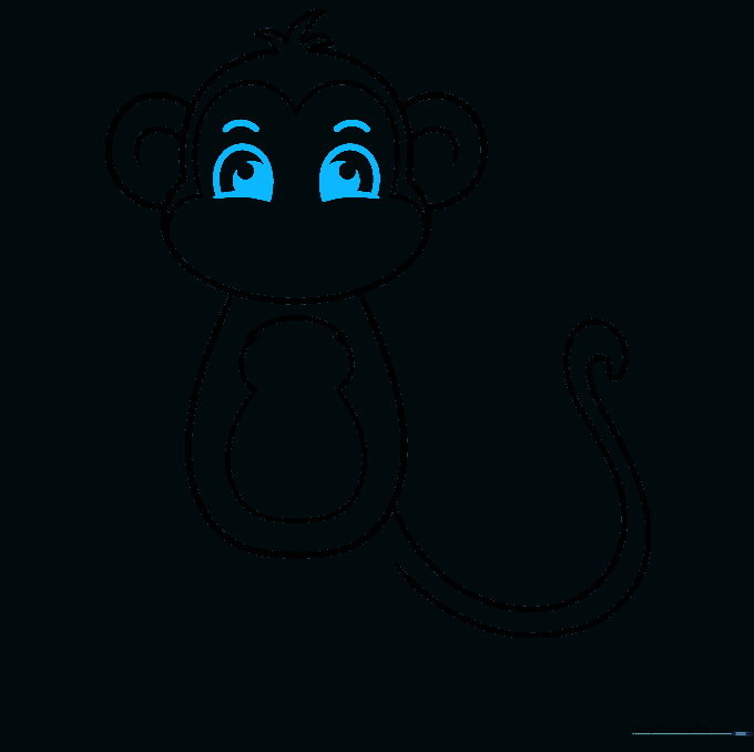 Close up of monkey face with detailed eyes, pupils, and expressive eyebrows.