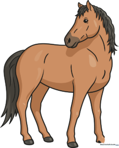 A completed, high-quality realistic horse drawing displayed as a featured art project.