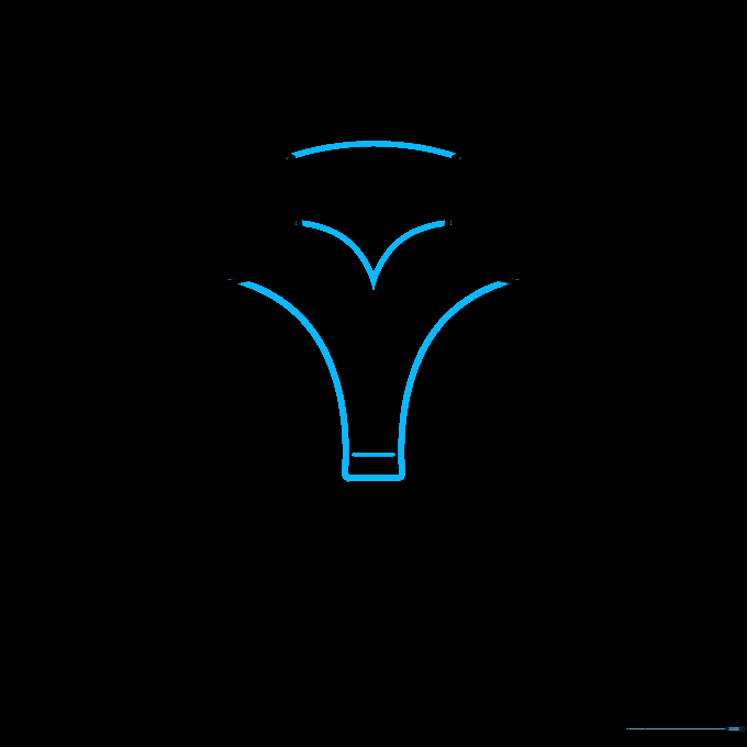 Robot head outline completed with a Y-shaped nose added between the eyes.