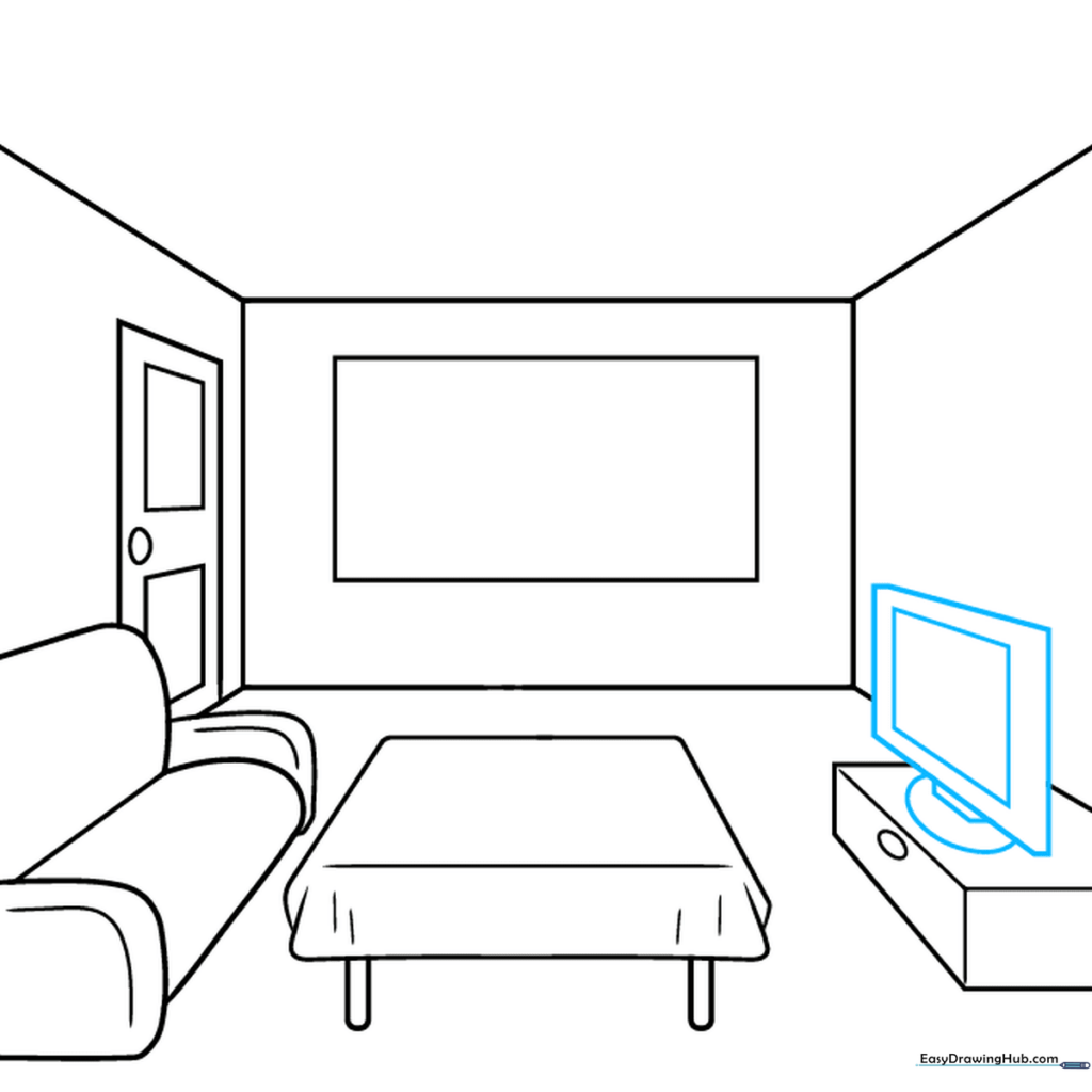 Adding a television set onto the entertainment center unit.