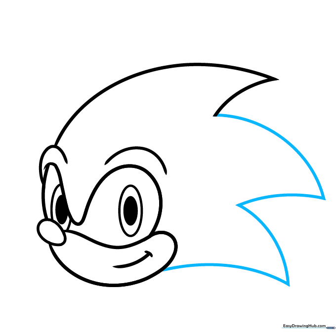 Completing the head shape by adding multiple quills.
