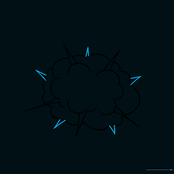 Additional sharp triangular spikes added to the outer edges of the explosion.