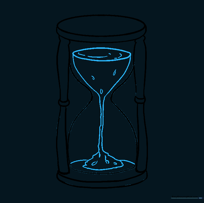 Adding sand details inside the glass bulbs, including a mound at the bottom.