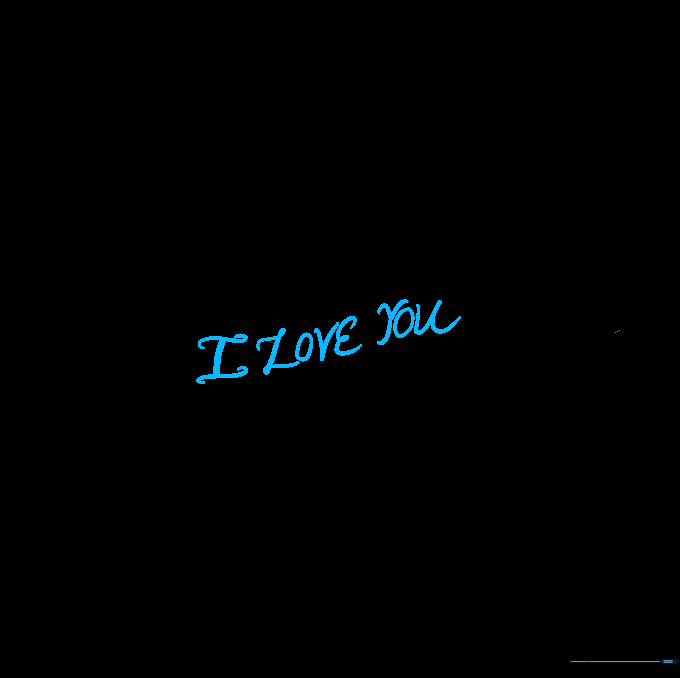The words 'I Love You' written clearly inside the banner.