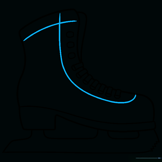 Adding final texture lines to the top and lace area of the skate boot.