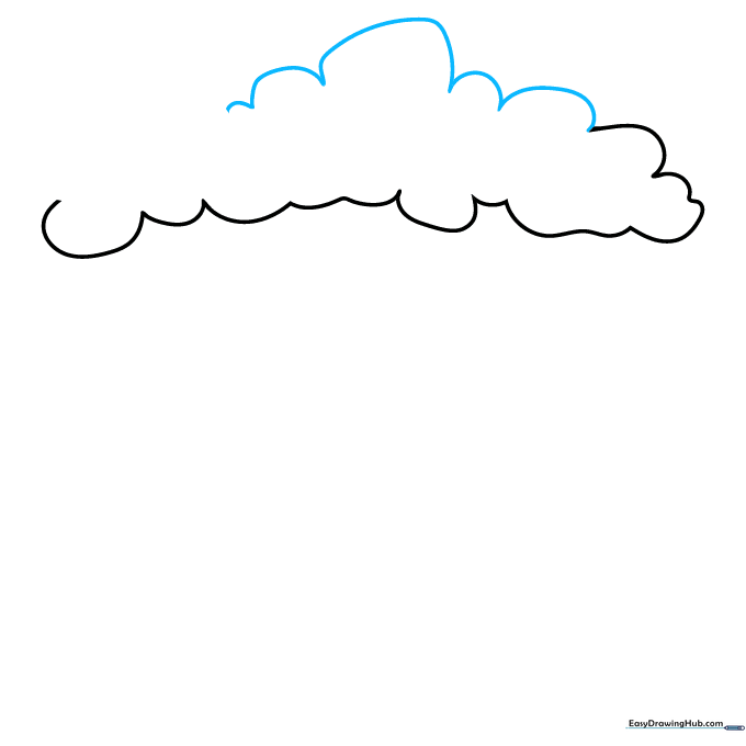 Expanding the icicle cluster with additional cloud-like curved lines.