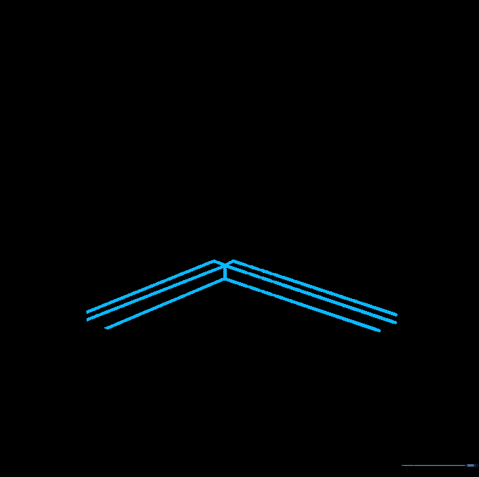 Drawing rectangular base extensions to complete the impossible structure.