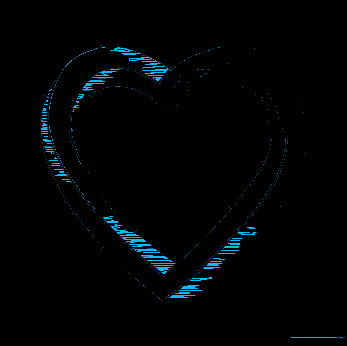 Deepening the shading on the impossible heart to enhance the contrast and 3D illusion.