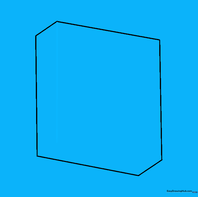 Adding a vertical line downward from the top corner of the square structure.