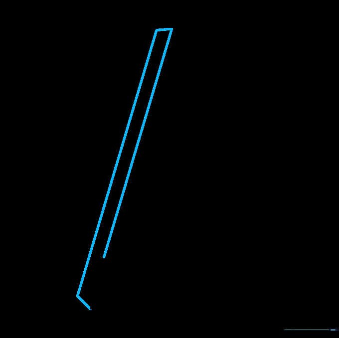 Drawing the second bar of the star using parallel lines to create depth.