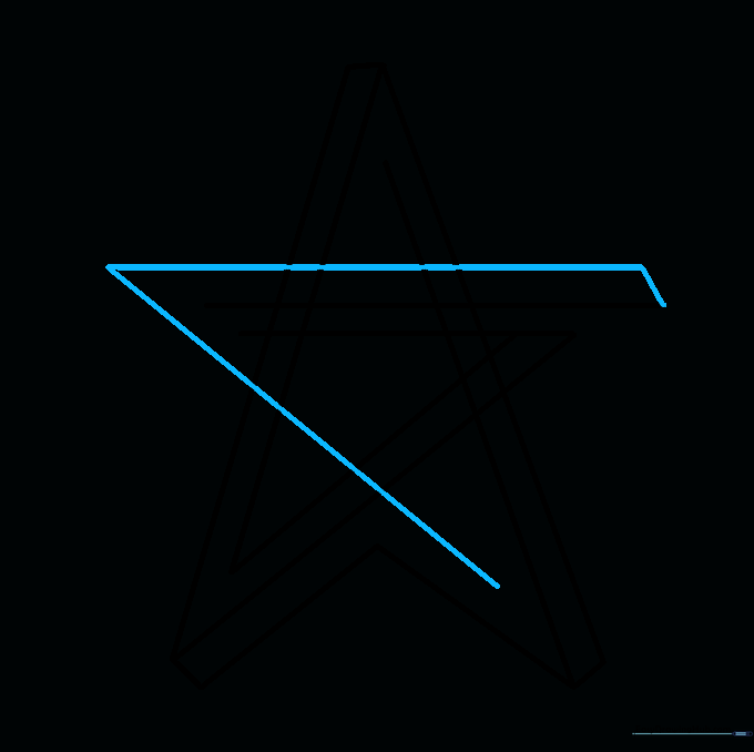 Extending the star arms with long diagonal lines to expand the shape.