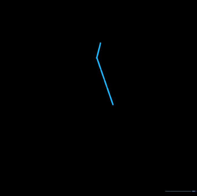 Refining the top point of the star to complete the geometric structure.