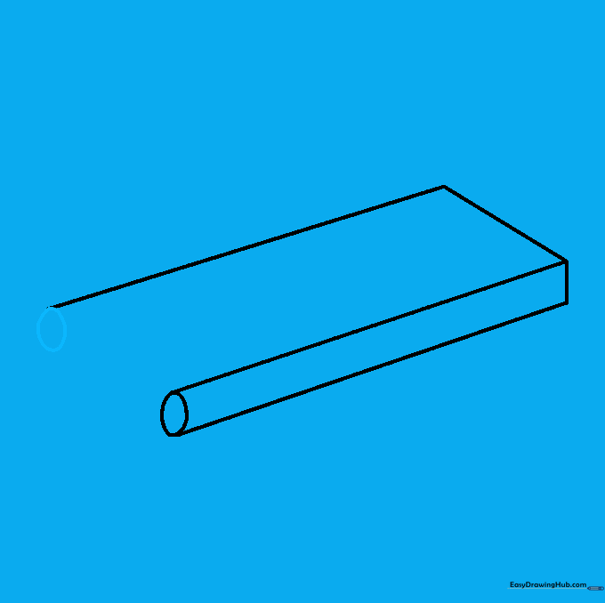 A second small oval added to the tip of the rightmost line of the trident.