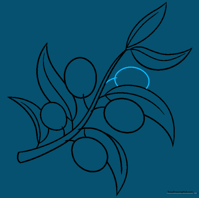 One additional olive added to the branch cluster.