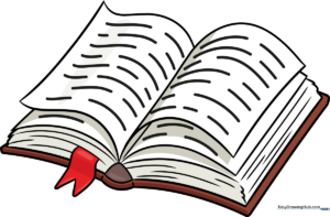A colorful, friendly illustration of an open book, perfect for beginner artists.