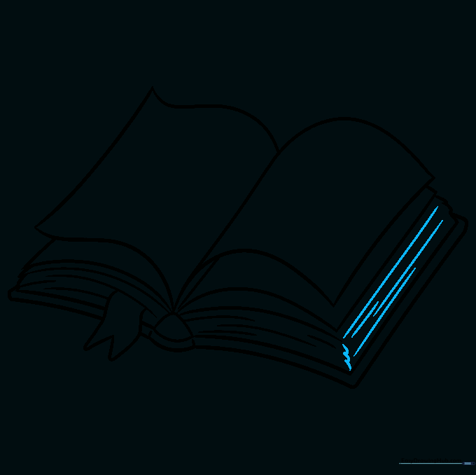 Adding final detail lines to the page edges for a realistic look.