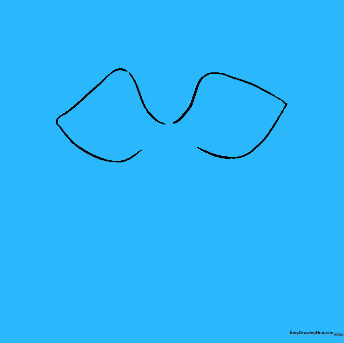 Drawing three additional sepal petals around the main flower structure.