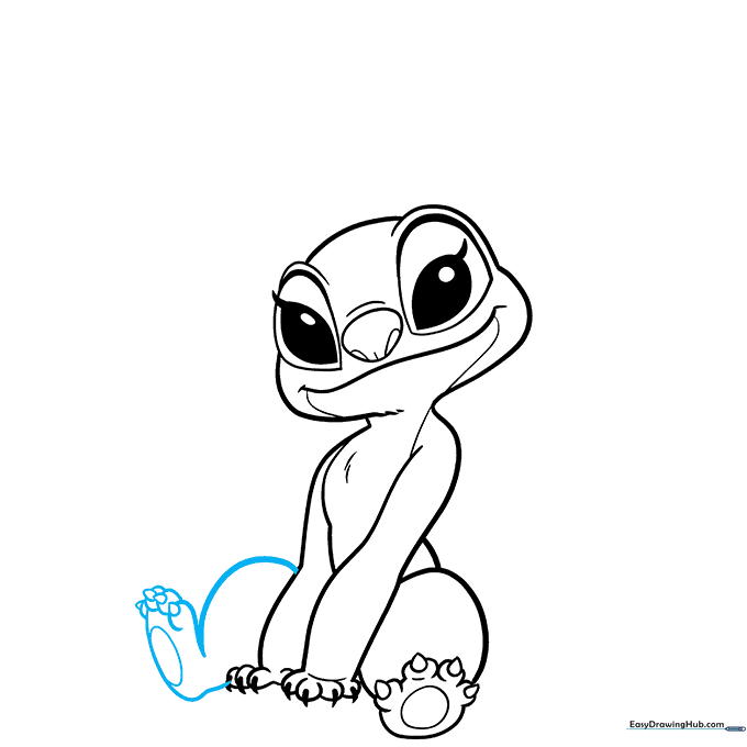 Adding the second rear leg to complete the lower body.