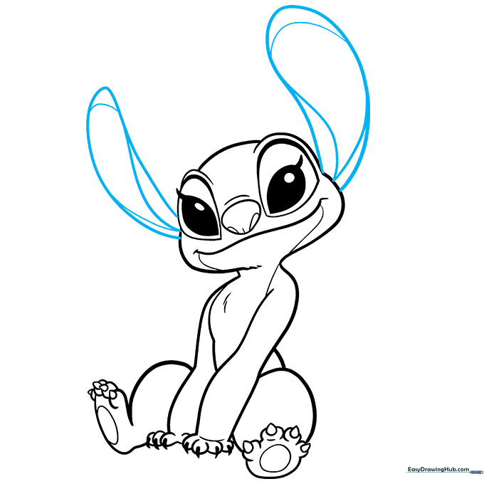 Adding the large, expressive ears to the side of the head.