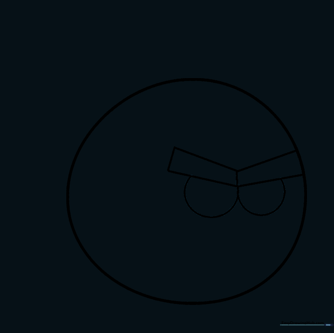 The drawing after erasing unnecessary guide lines from the eyebrow area.