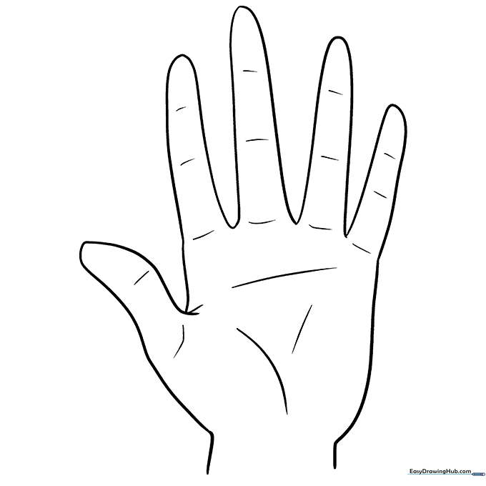 The completed hand drawing with color and shading applied.