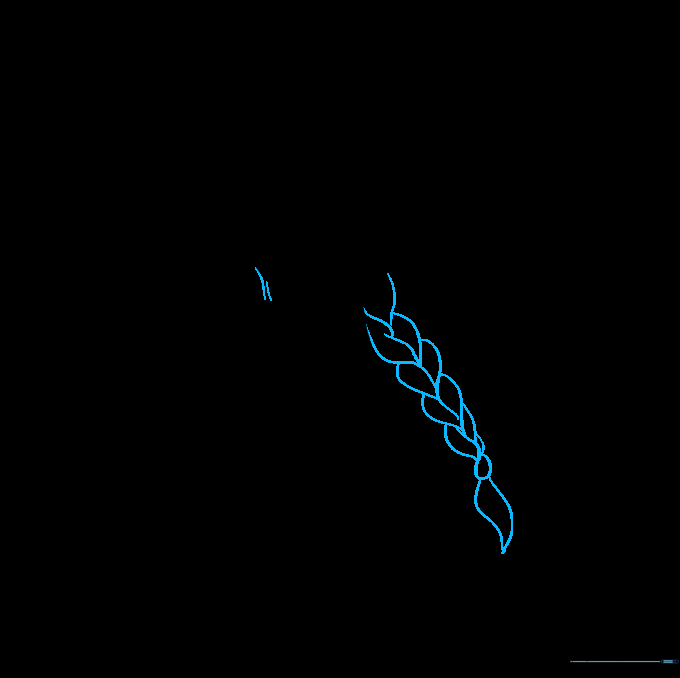 Sketch showing the addition of the second braid to Anna's hairstyle.