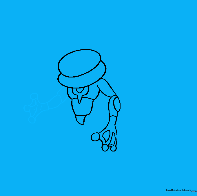 Adding the second arm in a matching pose to complete the upper body.