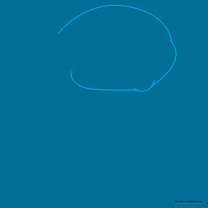Refined facial outline showing the chin and cheek structure of the character.